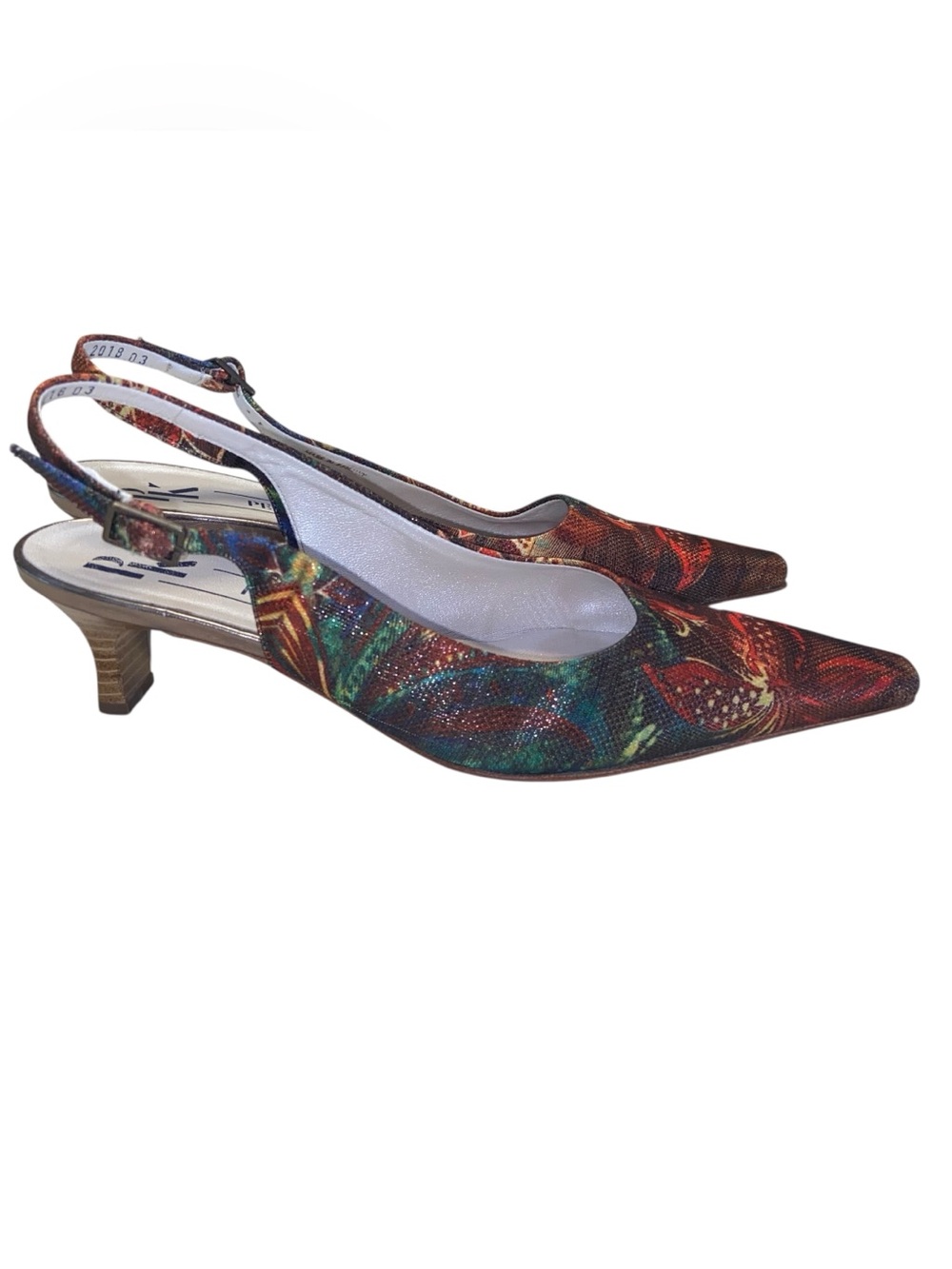 Peter Kaiser Shoes Womens Size 7.5 Slingback Pumps Kitten Heels Pointed Toes 
Co